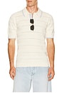 view 1 of 4 Structured Knitted Regular Fit Polo in Eggnog