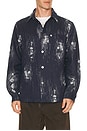 view 1 of 5 Jacquard Relaxed Fit Overshirt in Sky Captian