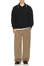 view 4 of 4 Soft Knit Polo Cable Pullover in Meteorite