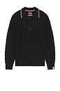 view 5 of 4 Soft Knit Polo Cable Pullover in Meteorite