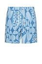 view 1 of 6 Mid Length Swimshort in Diamond Blue