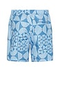 view 2 of 6 Mid Length Swimshort in Diamond Blue