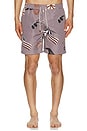 view 5 of 6 Printed Swim Shorts in Cutout