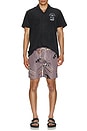view 6 of 6 Printed Swim Shorts in Cutout