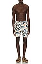view 3 of 5 Printed Mid Length Swim Shorts in Patchwork Infinity