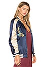 view 3 of 6 Samurai Bomber Jacket in Navy & Gold