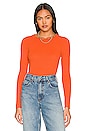 view 1 of 4 Knit Long Sleeve Top in Orange Poppy