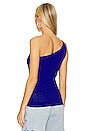 view 3 of 4 Ava One Shoulder Tank in Blue