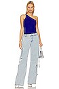 view 4 of 4 Ava One Shoulder Tank in Blue
