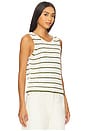view 2 of 4 Lucky Striped Tank in Thyme Combo