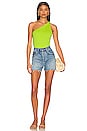 view 4 of 4 One Shoulder Top in Lime