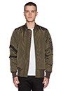 view 2 of 4 Strapped Bomber Jacket in Olive