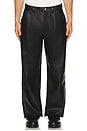 view 1 of 5 Faux Leather Carpenter Pant in Black