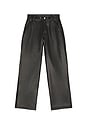 view 5 of 5 Faux Leather Carpenter Pant in Black