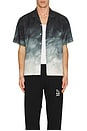 view 3 of 3 Tidal Waves Camp Collar Shirt in Tidal Wave Print