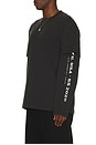 view 2 of 5 S26 Double Layered Long Sleeve Relaxed Tee in Charcoal