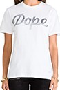 view 4 of 4 Dope Logo Under Print Tee in White