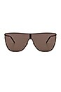 view 1 of 3 LUNETTES DE SOLEIL SL 1 MASK in Semi Matte Black & Smoke
