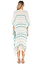 view 3 of 4 Mada Kaftan in Ecru & Teal