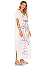 view 2 of 4 Trella Embroidered Kaftan in White & Multi