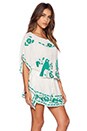 view 2 of 4 Delia Embroidered Kaftan in Ecru & Green