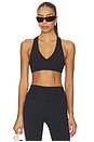 view 1 of 4 The X-factor Sports Bra in Black & Fern