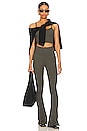 view 4 of 4 The Beau Flare Pant in Steel Heather Rib