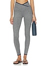 view 1 of 6 X Happily Grey The Rae Ankle Legging in Heather Grey & Navy