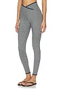 view 3 of 6 X Happily Grey The Rae Ankle Legging in Heather Grey & Navy