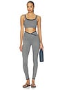 view 5 of 6 X Happily Grey The Rae Ankle Legging in Heather Grey & Navy