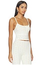 view 2 of 5 The Eyelet Tank Top in Pearl