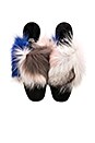 view 1 of 5 Furgetit Fox Fur Slide in Carnival