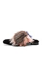 view 5 of 5 Furgetit Fox Fur Slide in Carnival