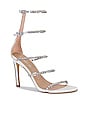 view 2 of 5 Nudistglam 100 Gladiator Sandal in Clear & White