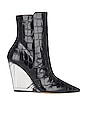 view 1 of 5 Lucite 100 Wedge Bootie in Black Croc