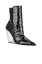view 2 of 5 Lucite 100 Wedge Bootie in Black Croc