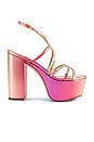 view 1 of 5 Barelythere Squarehigh Platform Sandal in Hot Pink Multi