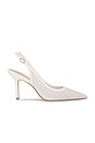 view 1 of 5 Emilia Mesh 100 Slingback in White & Frosted White