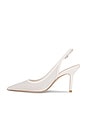 view 5 of 5 Emilia Mesh 100 Slingback in White & Frosted White