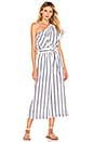 view 1 of 3 Newport One Shoulder Cropped Jumpsuit in Navy Stripe