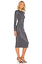 view 3 of 4 Celeste Cut Out Midi Dress in Navy Metallic