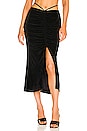 view 1 of 4 The Liz Ruched Midi Skirt in Black