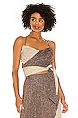 view 1 of 5 Tyra Pleat Wrap Top in Copper Silver