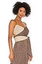 view 2 of 5 Tyra Pleat Wrap Top in Copper Silver