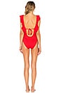 view 4 of 4 The Chase Frill Scoop One Piece in Red