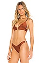 view 2 of 4 Gaby Ring Front Triangle Bikini Top in Copper