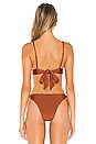 view 3 of 4 Gaby Ring Front Triangle Bikini Top in Copper