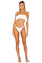 view 4 of 5 Kaia Ruffle Bandeau Top in White