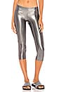view 1 of 4 Suki Crop Legging in Chrome Gloss