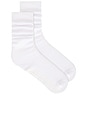 view 5 of 5 White Cloud Grip Sock in White